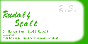 rudolf stoll business card